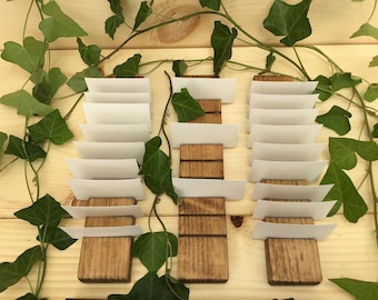 Reclaimed Wood Place Card Holder: Wedding Reception Decor