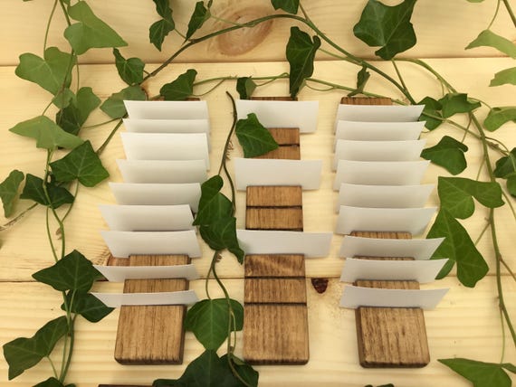Reclaimed Wood Place Card Holder: Wedding Reception Decor