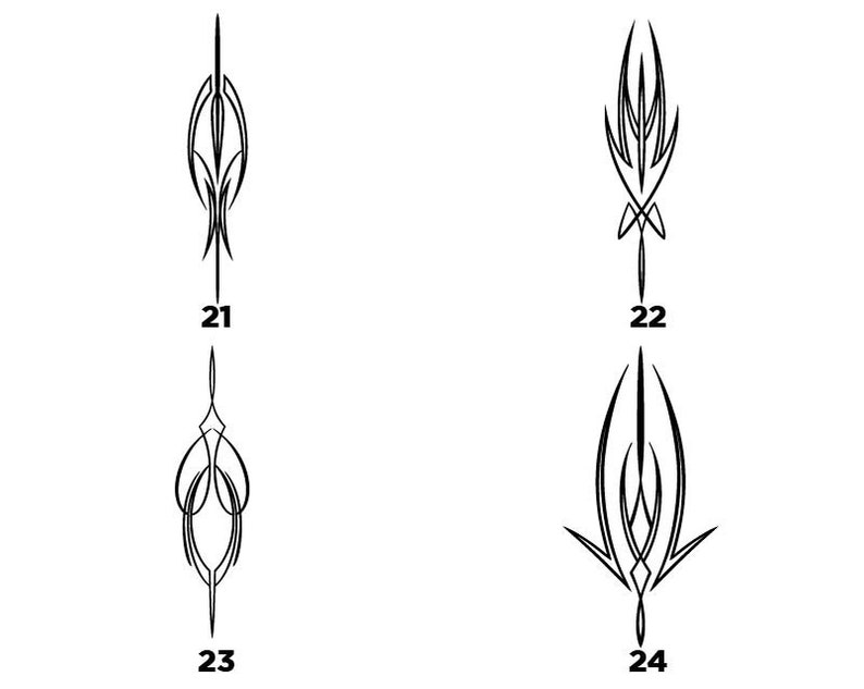 Pin Striping Custom Cut Different Style Vinyl Decal Chrome Etsy