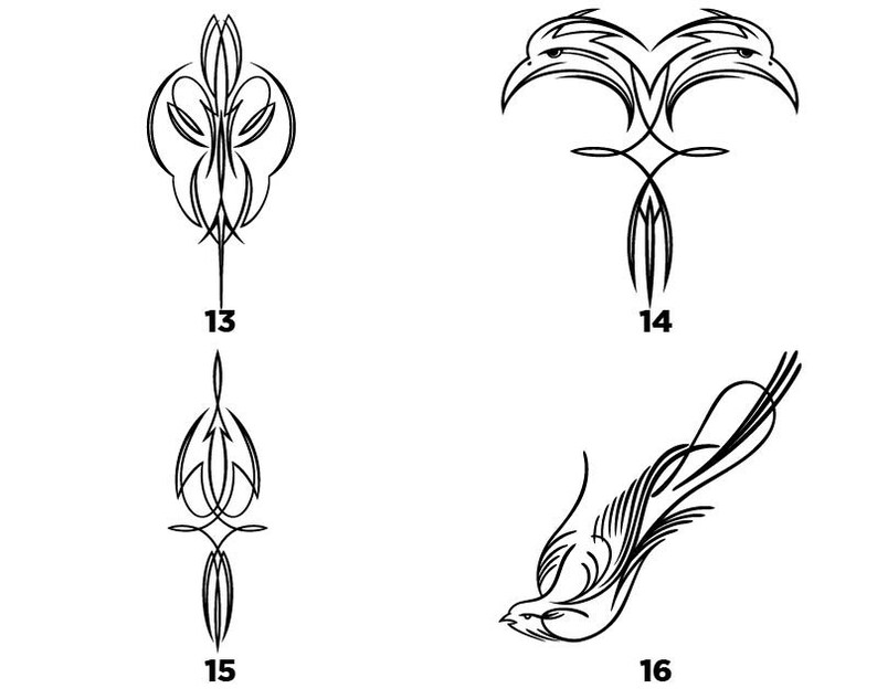 Pin Striping Custom Cut Different Style Vinyl Decal Chrome Etsy