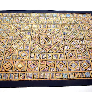 Antique Handmade Tapestry Rangoli Deign Typical Patch Work Home Decorative