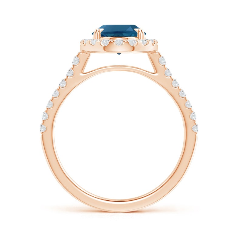 Exquisite London Blue Topaz Ring for Her 14K Rose Gold Filled - Etsy