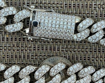 Pulsera De Cadena Cubana Con Diamante Moissanite De 6mm, Oro | Cuotas Sin Interés - Foto 9