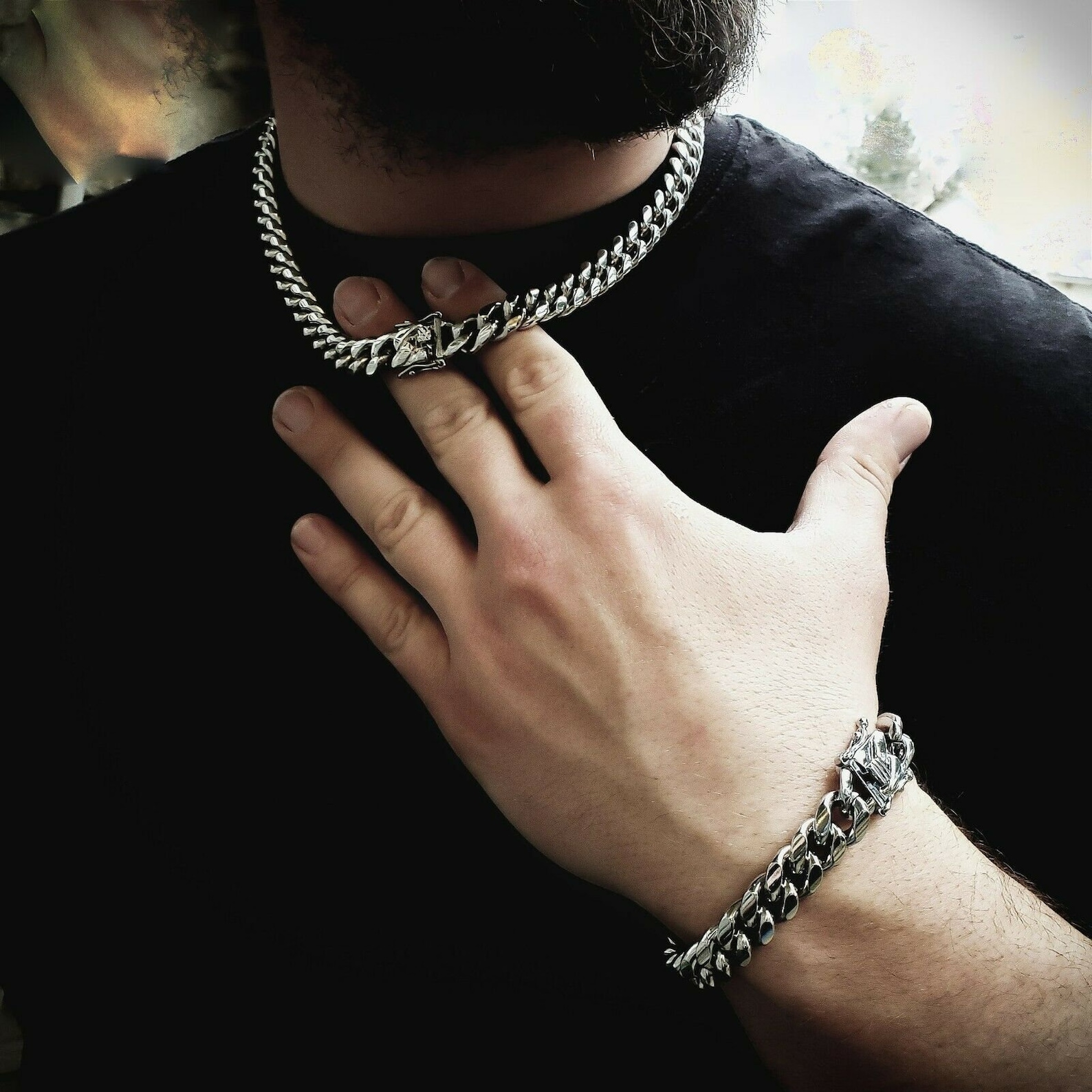 Italiano Silver Men's 8mm Miami Cuban Link Bracelet – Solid 925 Sterling Silver 8" 19g