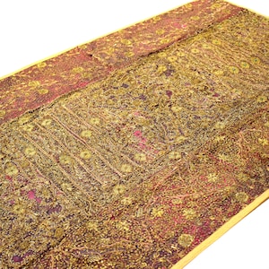 Antique Zardosi Heavy Design Tapestry, Wall Tapestry, Vintage Typical Home Decorative Wall Hanging