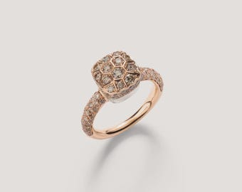 Nice Pomellato Nudo Assoluto Design Moissanite Diamond Ring for Her, 925 Sterling Silver Ring, Anniversary Ring, Birthday Gift.