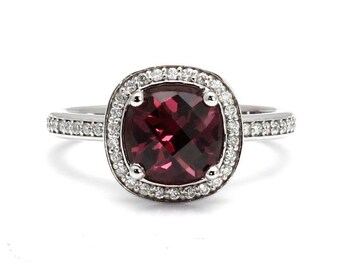 Stunning Garnet (Rhodolite)  Ring, 925 Sterling Silver Ring, January Birthstone, Anniversary Ring, Birthday Gift