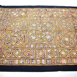 Antique Handmade Tapestry Rangoli Deign Typical Patch Work Home Decorative