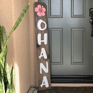 Welcome Sign for Front Porch w/ 3d Laser Cut Letters | Welcome Wall Sign | Rustic | Farmhouse | Porch | Entryway | Hawaii | Hawaiian | Ohana