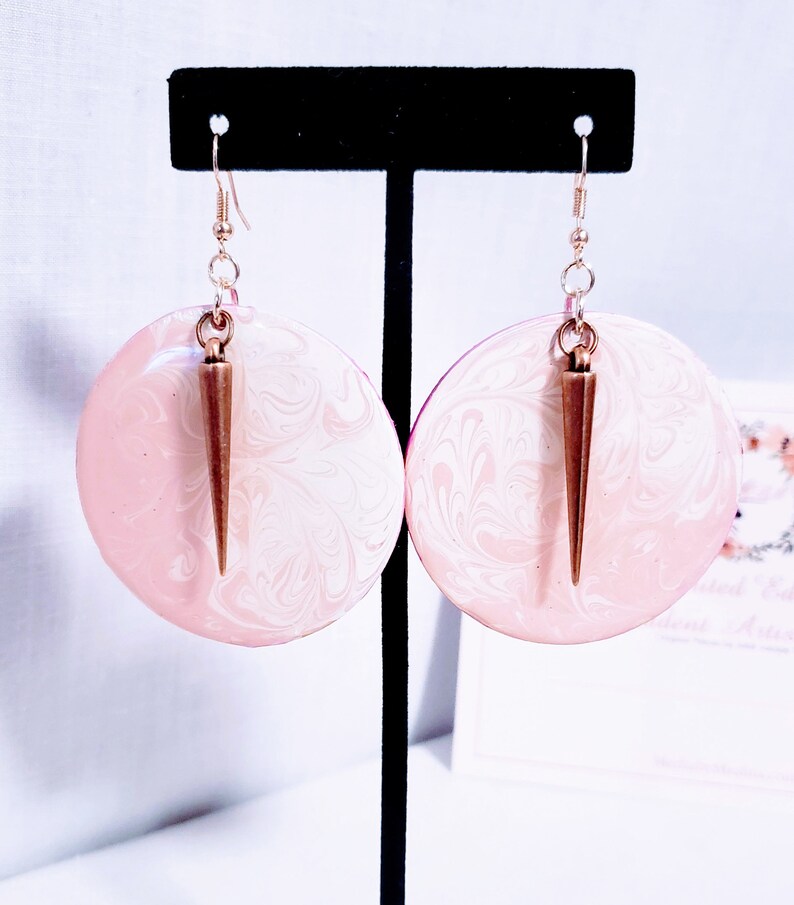 Limited Edition Latte Blush Resin Earrings