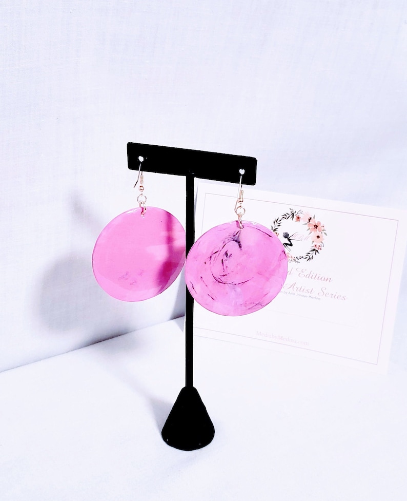 Limited Edition Latte Blush Resin Earrings