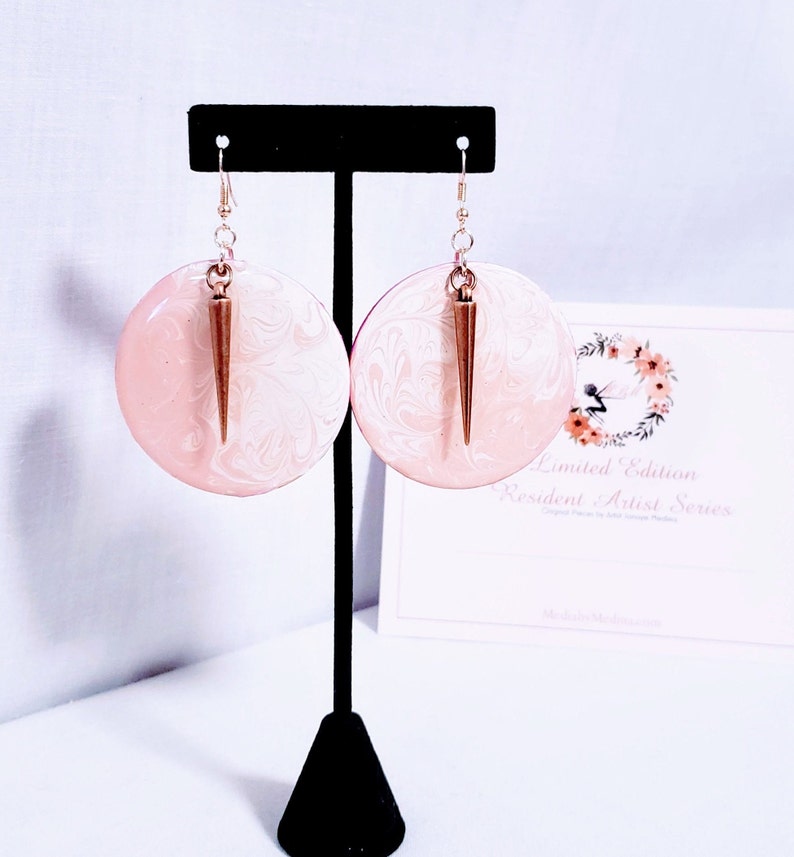 Limited Edition Latte Blush Resin Earrings