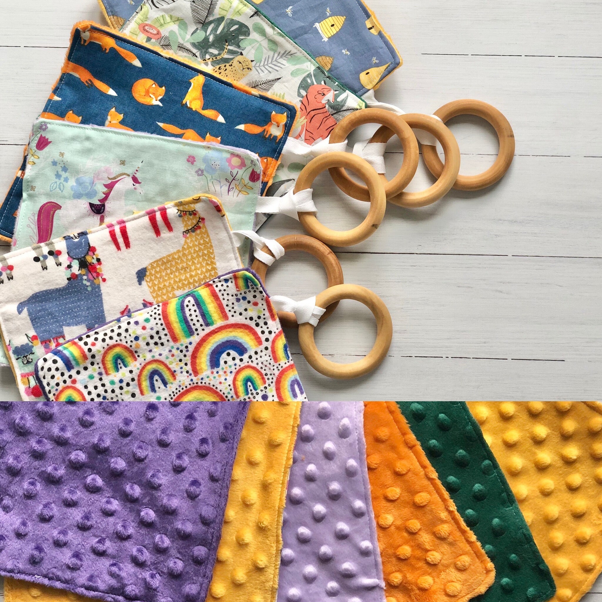 Baby Crinkle Teether Minky Baby Crinkle Toy Minky Sensory Etsy