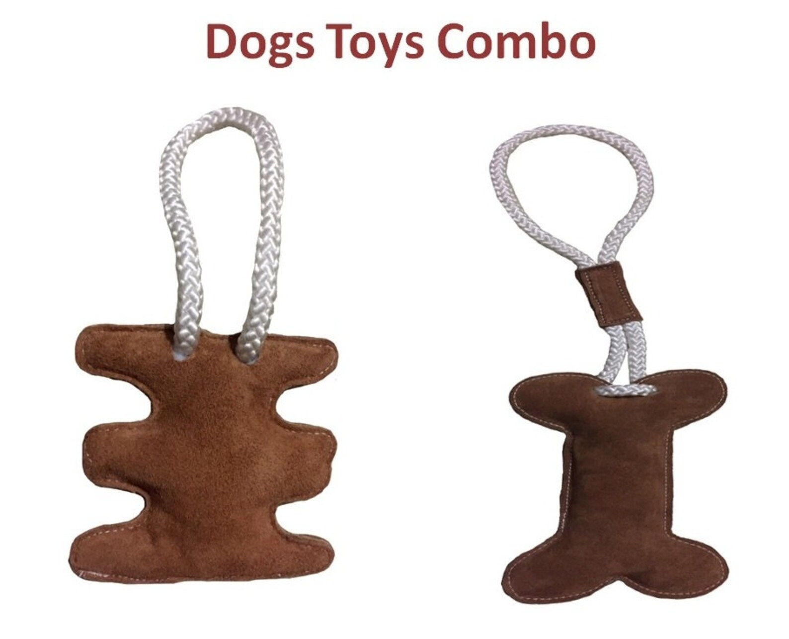 Organic Leather Dogs Training Chewing Squeak Toys Combo Etsy
