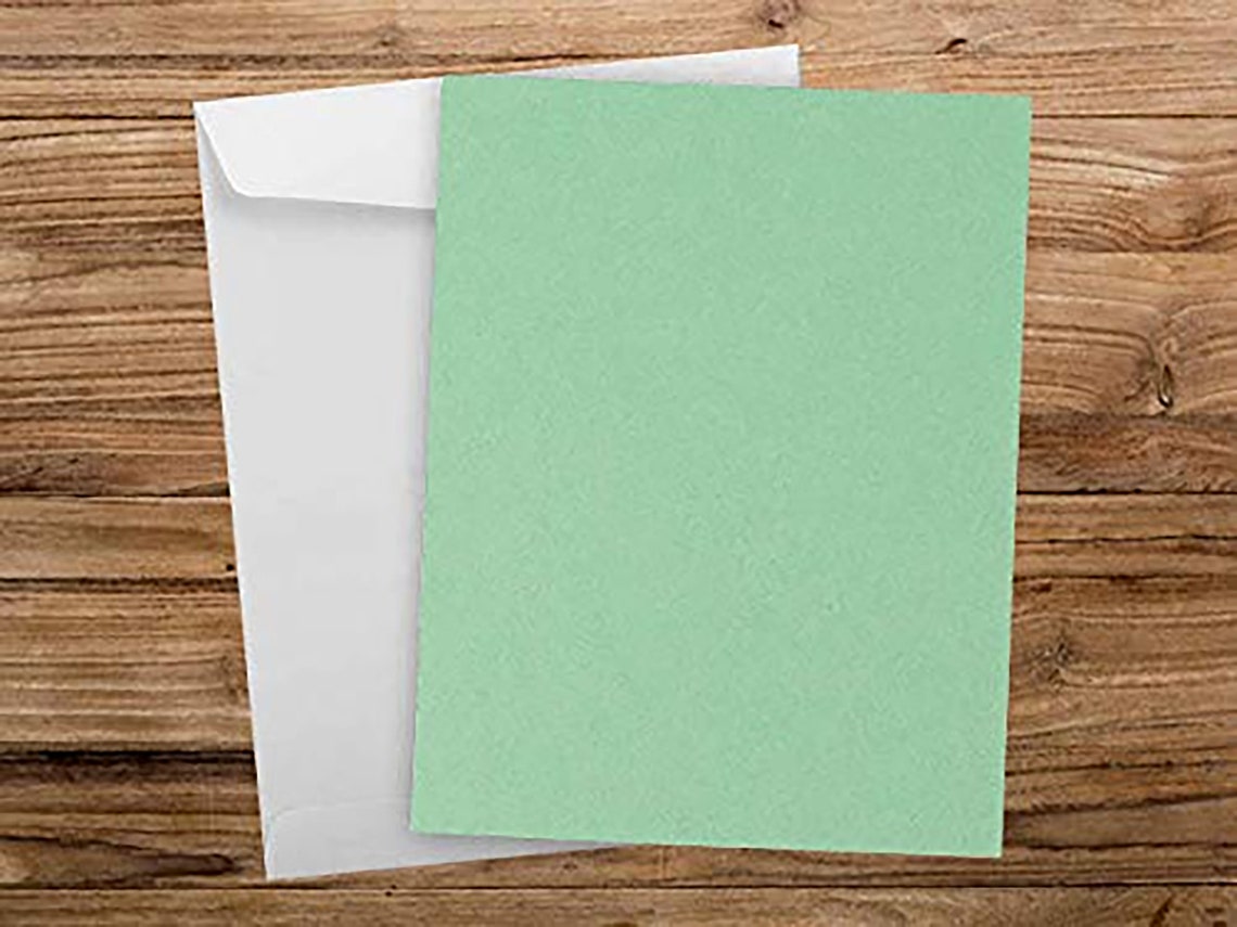 50 Colored Green Sheet Card Stock Paper Vellum Bristol Etsy