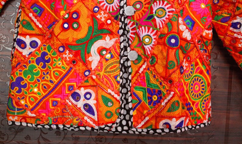indian jacket boho jacket,Bohemian Jacket,Coat,designer coat. Vintage Patchwork Kutchi Embroidered JacketsCoat boho embroidered jacket