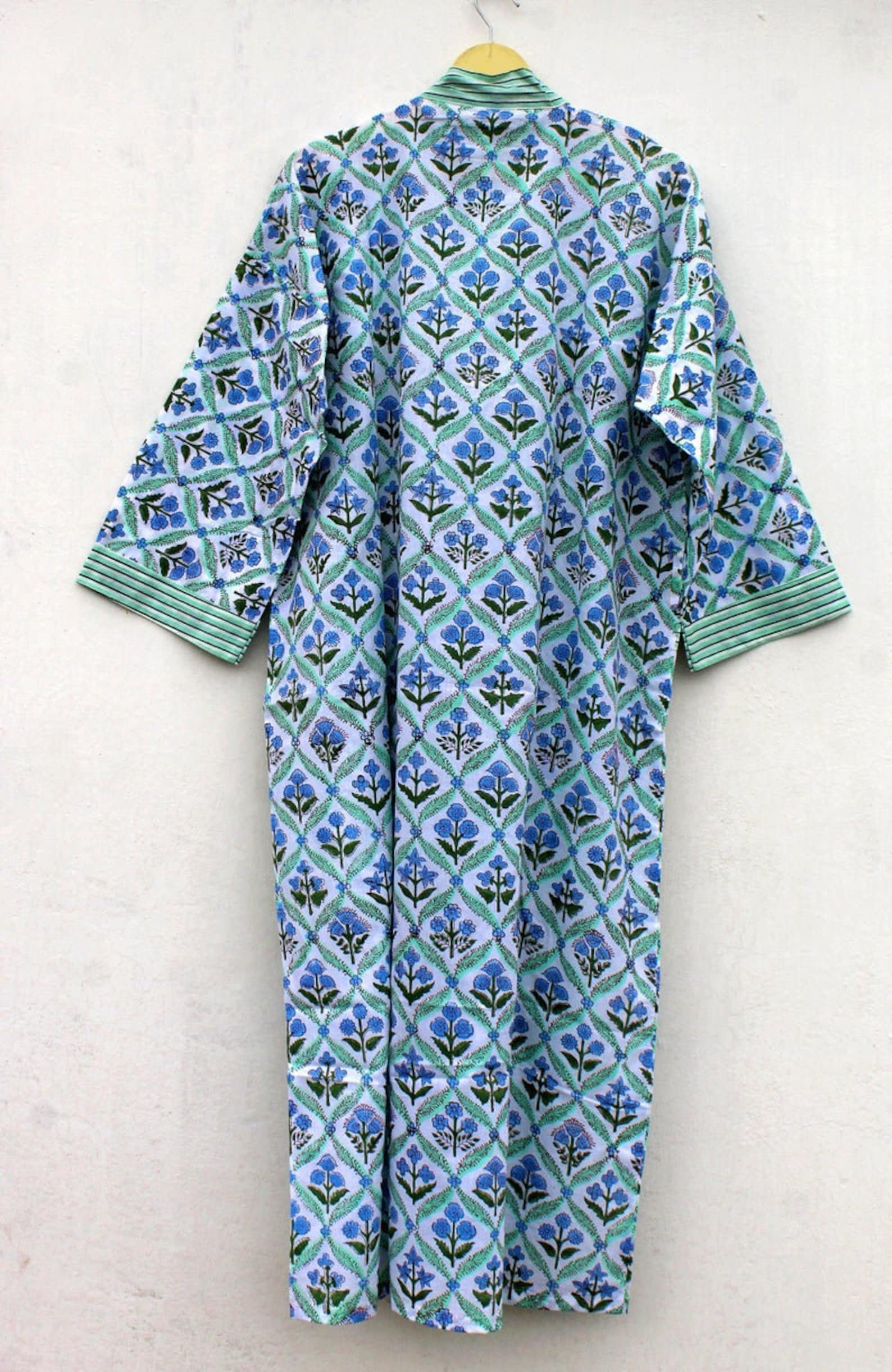 100 Indian Cotton Robes Cotton Dress Bath Robe Kimono hand Etsy