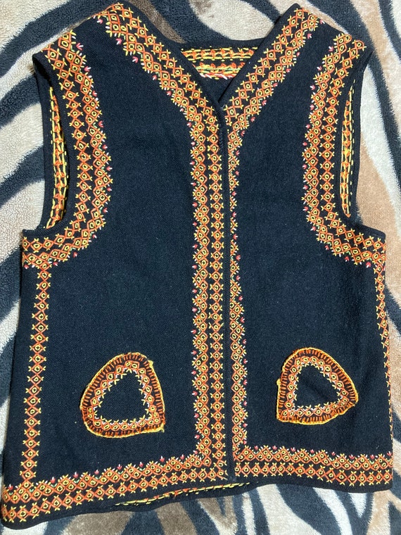 Vintage hand-embroidered Ukrainian men's vest,nati