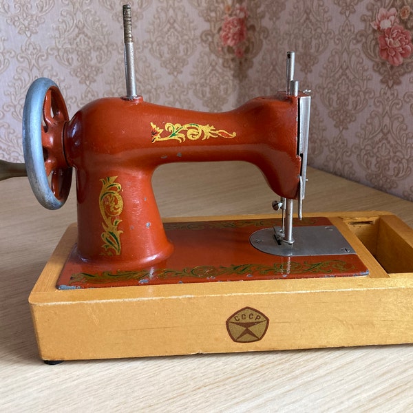 Vintage Sewing machine. vintage toy. child sewing machine.USSR vintage