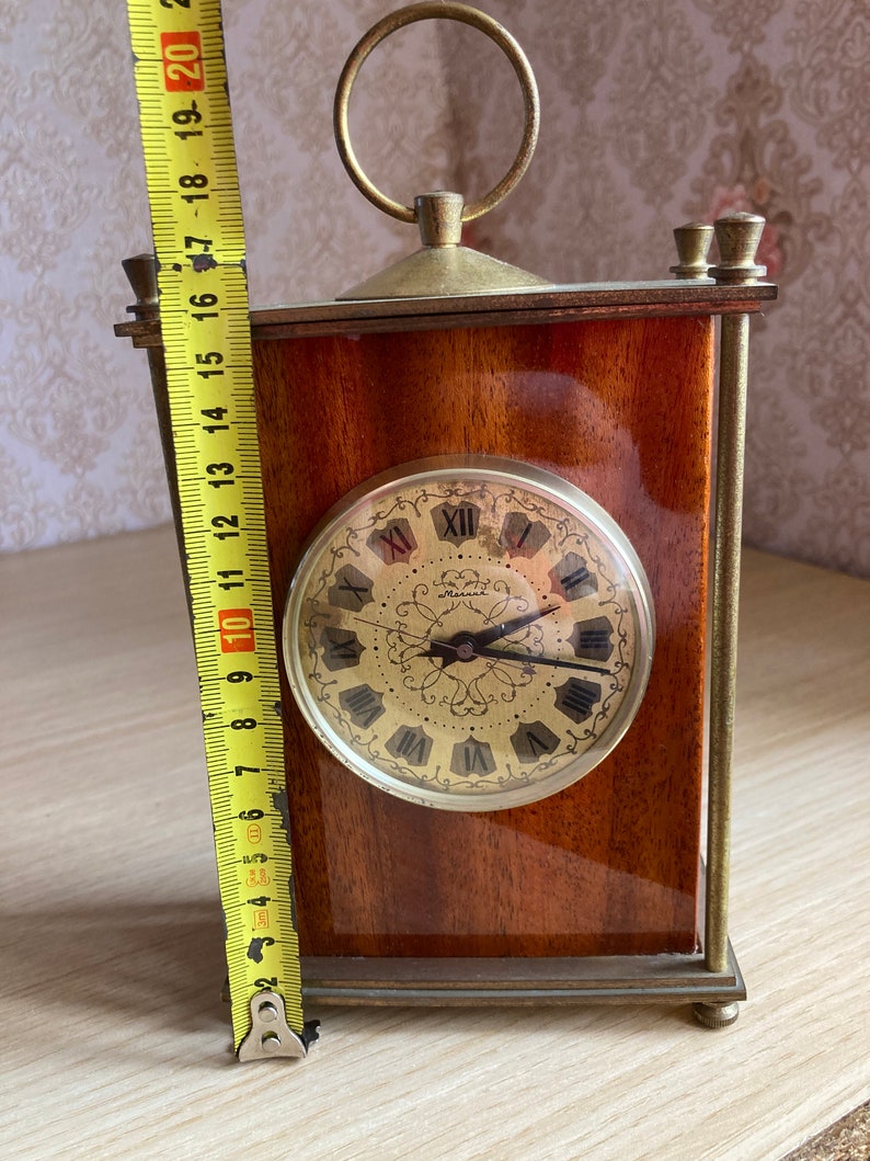 Soviet Vintage Mechanical Desk Clock Watch MOLNIYA Wood USSR Etsy