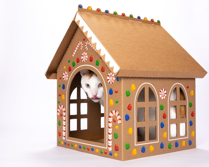 large cardboard gingerbread house kit