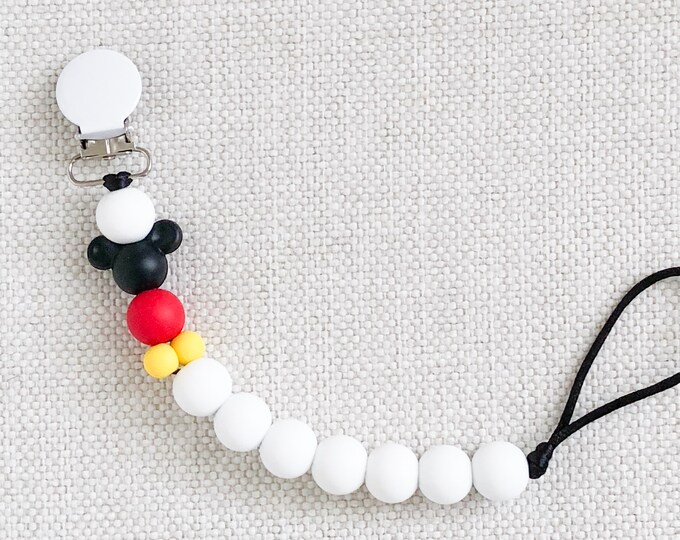 Mickey Mouse Pacifier Holder Pacifier Clip Baby Mouse Ears Etsy