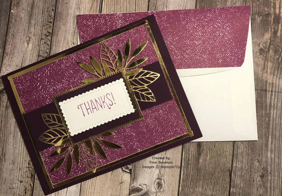 Handmade thanks Card Etsy
