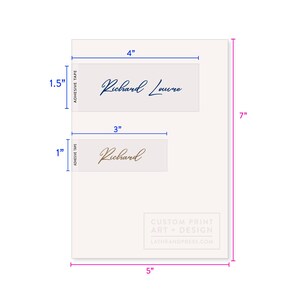 Custom Vellum Name Tags – Foil or Ink Printed Labels (Set of 20)