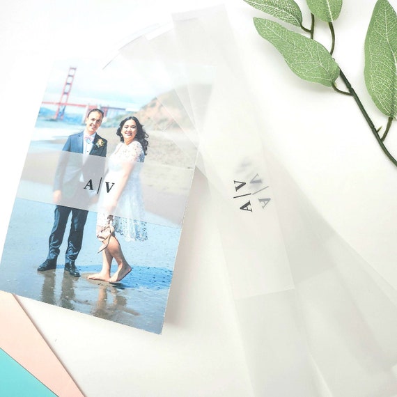 Vellum Belly Bands for 5x7 Invitations, A7 Translucent Vellum Wrap, Wedding Invitation Belly Band, DIY Invitation Wraps, Set of 20