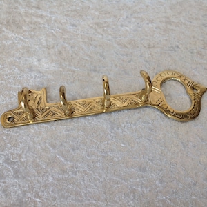 Moroccan Brass Key Holder/Hooks FREE UK POSTAGE