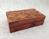 Moroccan Style Hand Made Araar (Cedar) and Walnut Marquetry Jewellery Box
