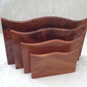 Estilo marroquí hecho a mano Wave Letter Rack Araar Francés Pulido