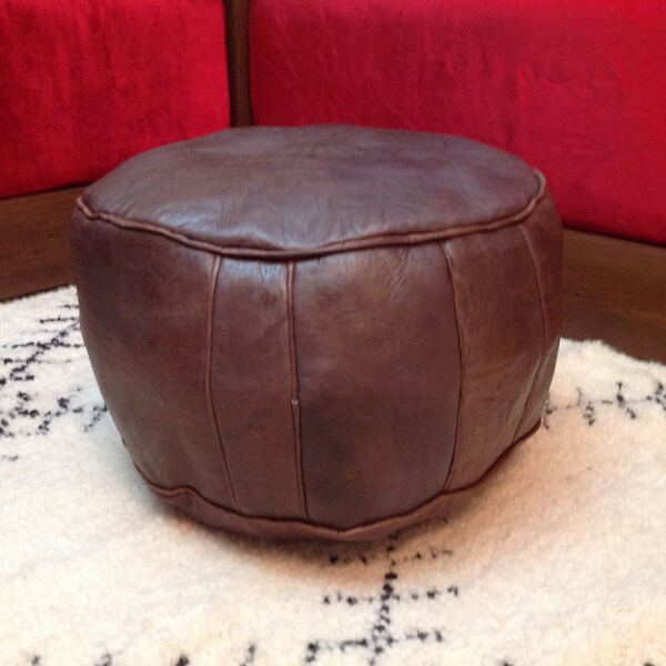 Leather Pouffe Etsy UK