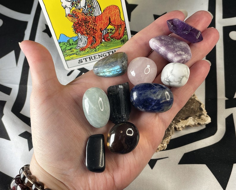 10 Crystals~ Anxiety Relief Crystal Kit Bundle /Mental Wellness Crystal Kit /Calming Crystal Kit /Relieve Stress Good Vibes Crystal Kit bild 2