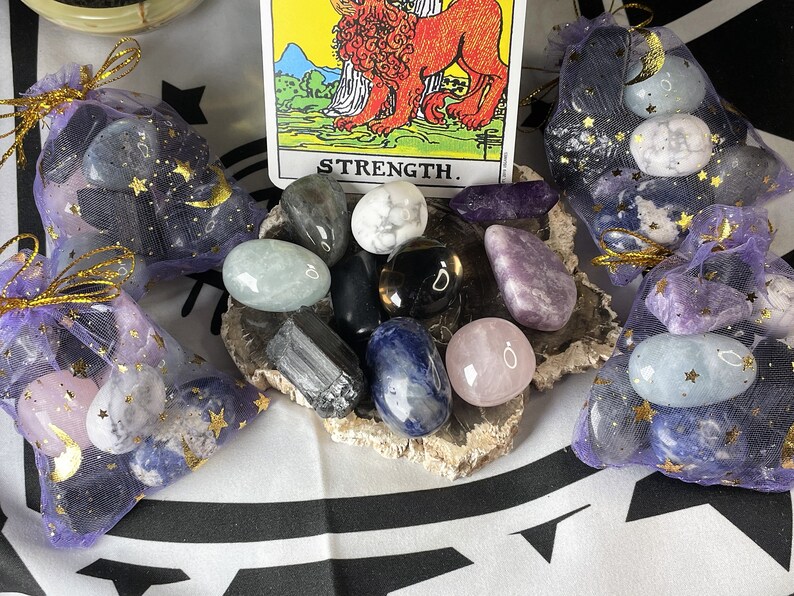 10 Crystals~ Anxiety Relief Crystal Kit Bundle /Mental Wellness Crystal Kit /Calming Crystal Kit /Relieve Stress Good Vibes Crystal Kit bild 4