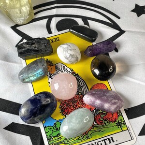 10 Crystals~ Anxiety Relief Crystal Kit Bundle /Mental Wellness Crystal Kit /Calming Crystal Kit /Relieve Stress Good Vibes Crystal Kit bild 3