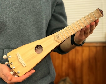 Ukelele soprano de viaje: Mini guitarra acústica, instrumento musical de cuerda