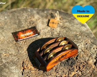 Personalized Foot Tambourine: Ash Wood, Brass Jingles, Music Gift