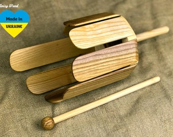 Hölzernes Musikinstrument Stir Xylophone Musikspielzeug für Erwachsene und Kinder zum Spaß einfach zu spielen umweltfreundliche Rührtrommel-Soundtherapie