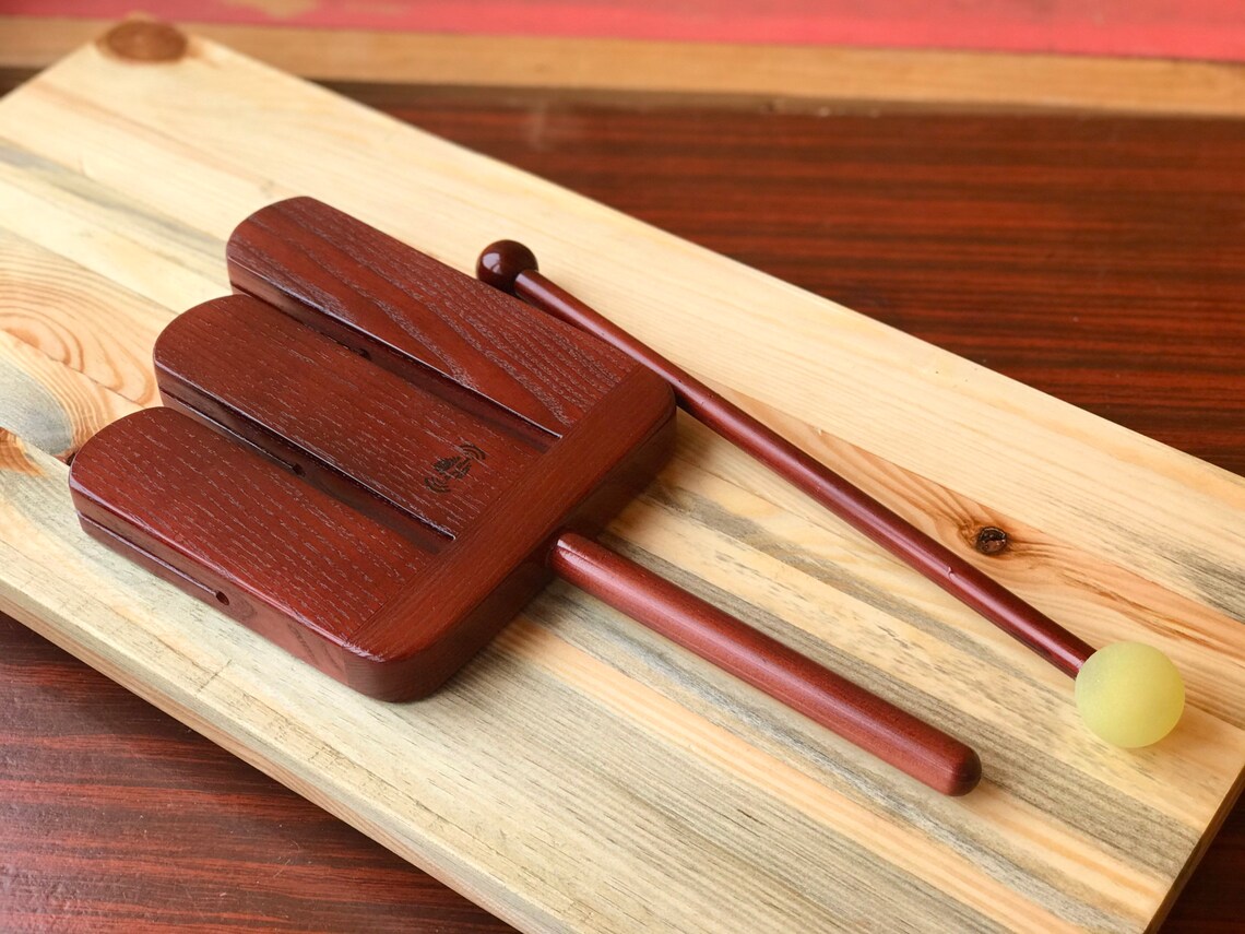 Agogo musical instrument of three boxes wooden percussion Etsy