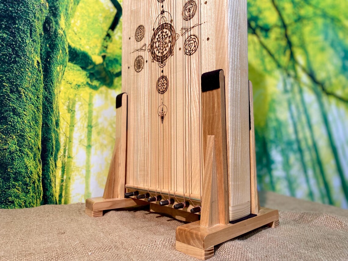 Stringed Stick Instrument Loud Rain Stick & Stringed Monochord in One : Ash Wood Stringed Sound ...