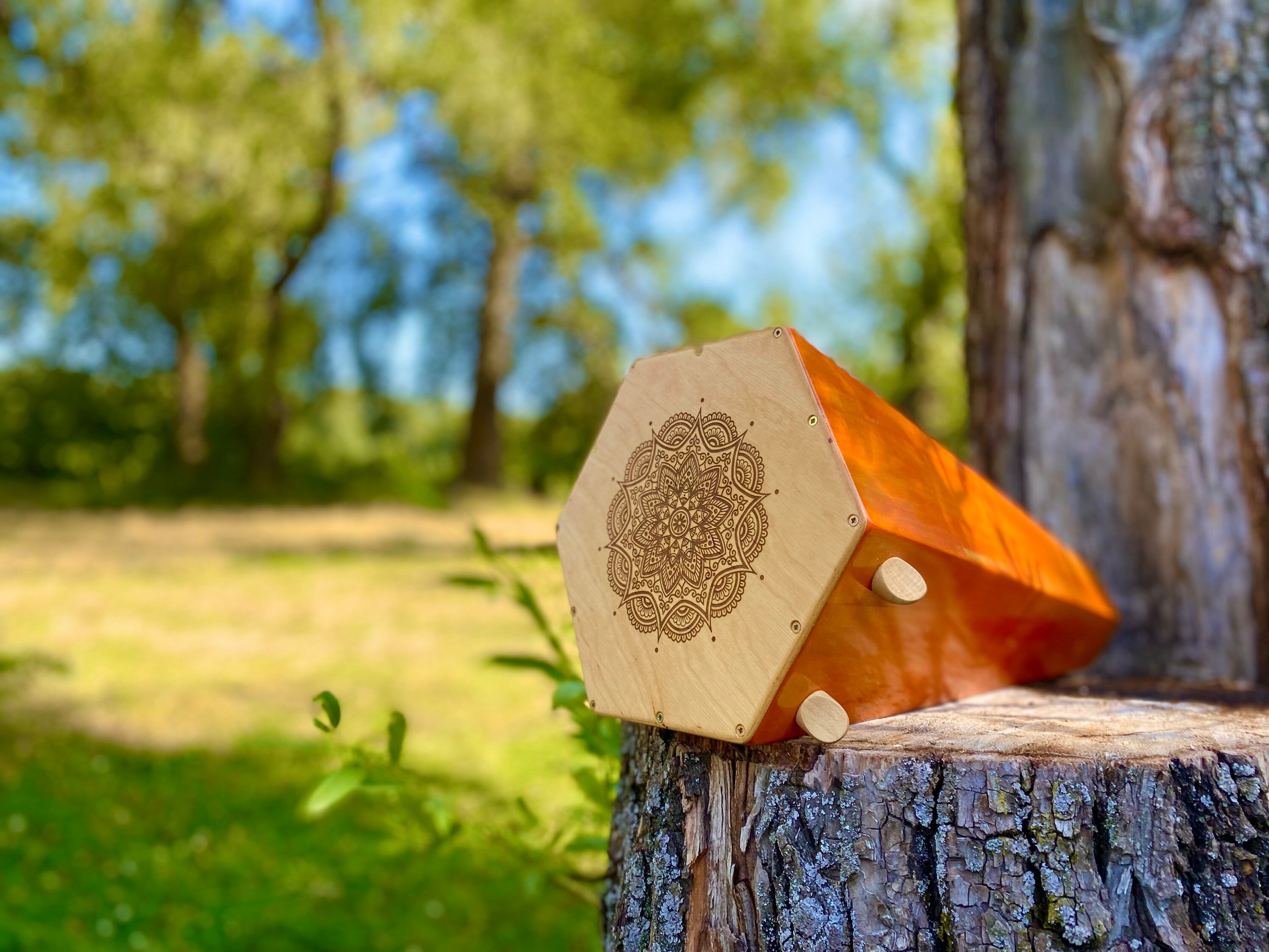 Wooden Doumbek Cajon Drum Hexagonal Shape for Sound Healing Etsy Canada