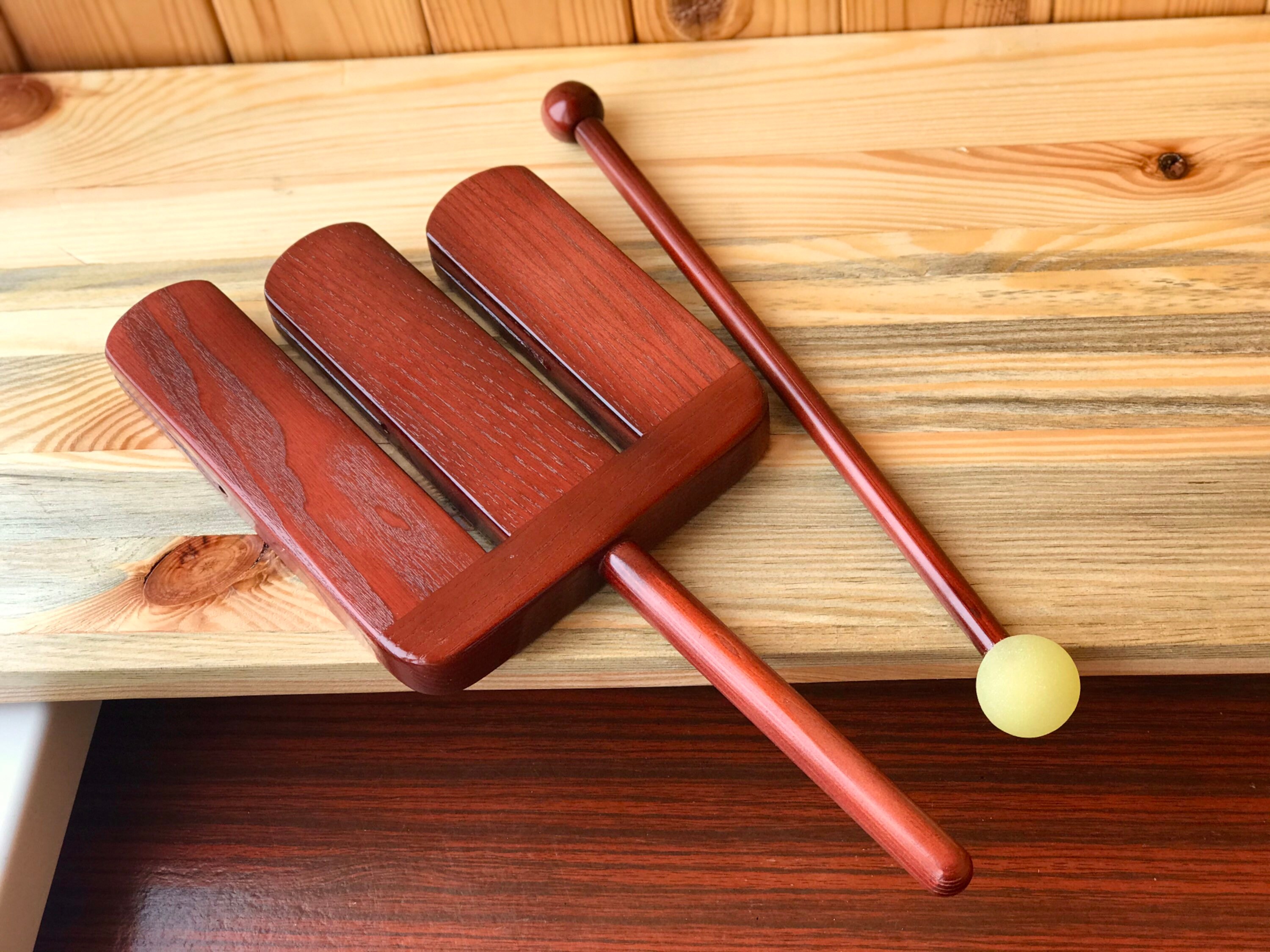Agogo musical instrument of three boxes wooden percussion Etsy