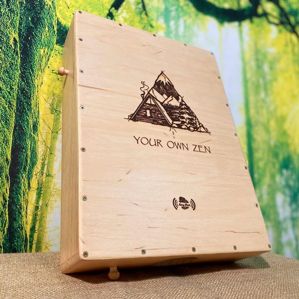 Wooden Travel Cajon Hand Drum: Portable Engraved Percussion Musical Instrument