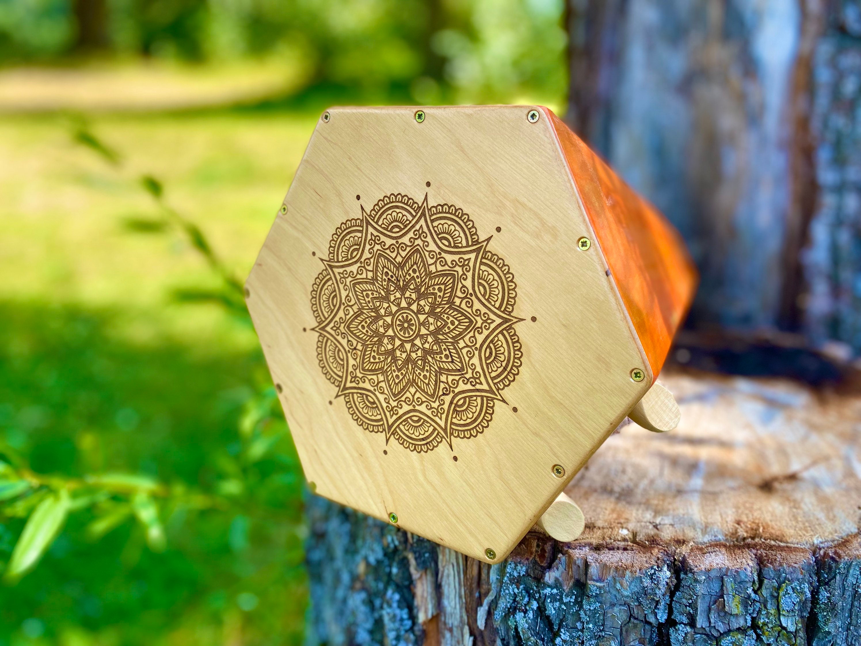 Wooden Doumbek Cajon Drum Hexagonal Shape for Sound Healing Etsy Canada