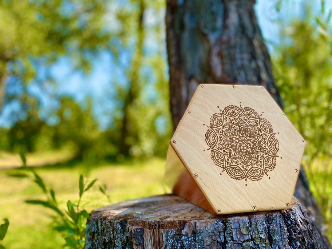 Wooden Doumbek Cajon Drum Hexagonal Shape for Sound Healing Etsy Canada