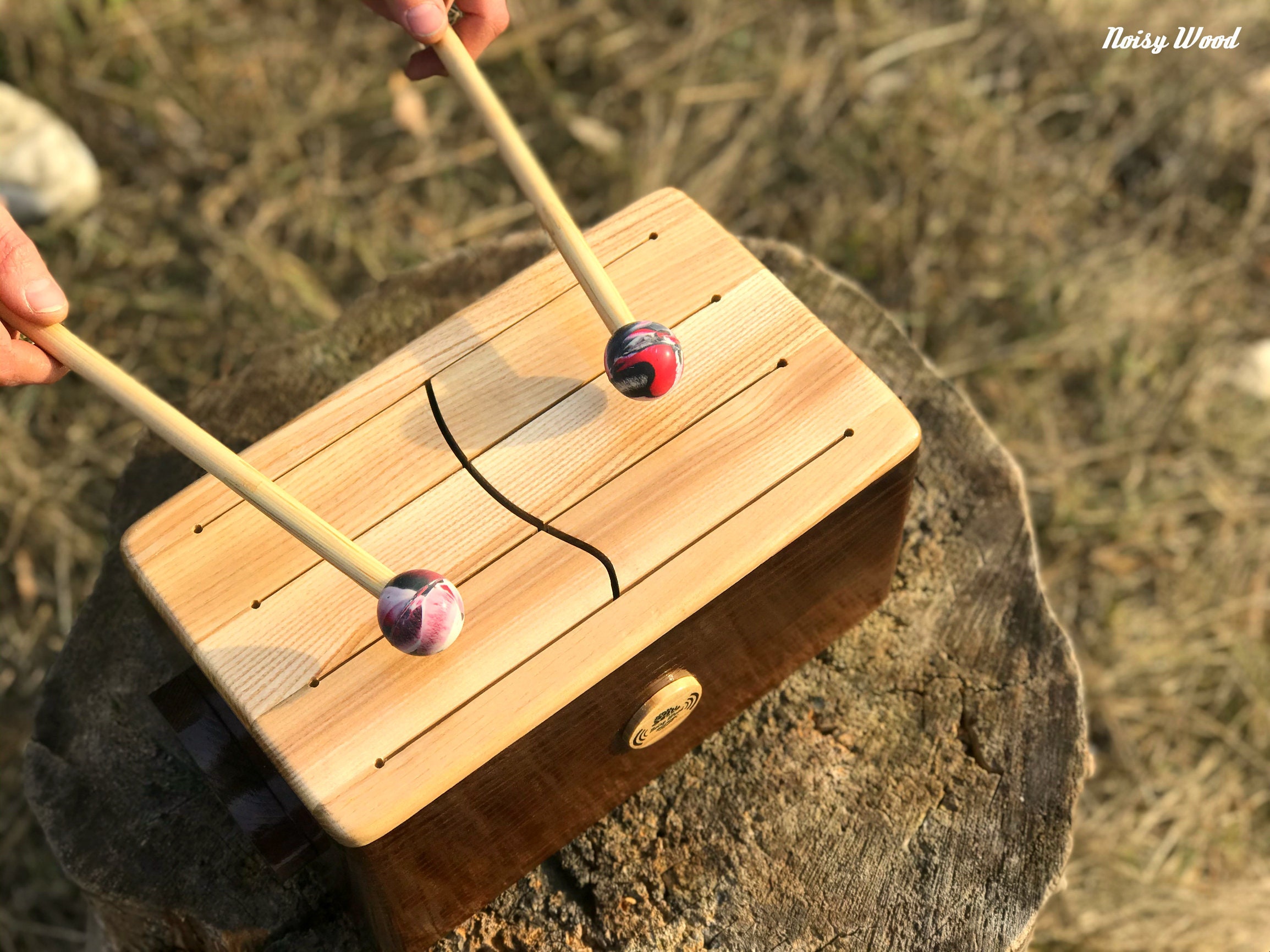 Wooden Tongue Drum Musical Instrument Easy to Play Slit Log Etsy