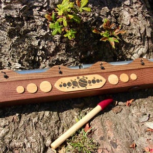 Zen Stick 2-in-1 : Rain Stick with tube in the Solfeggio Frequency for Sound Healing Two notes: D7 & A6