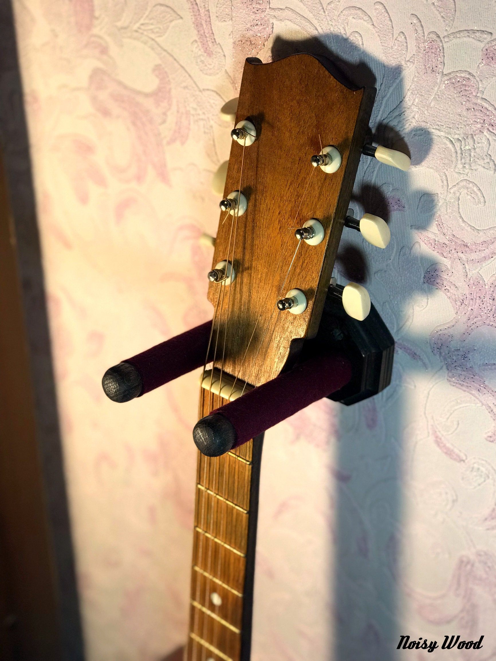 Wooden wall guitar holder perfect gift for musician guitarist Etsy
