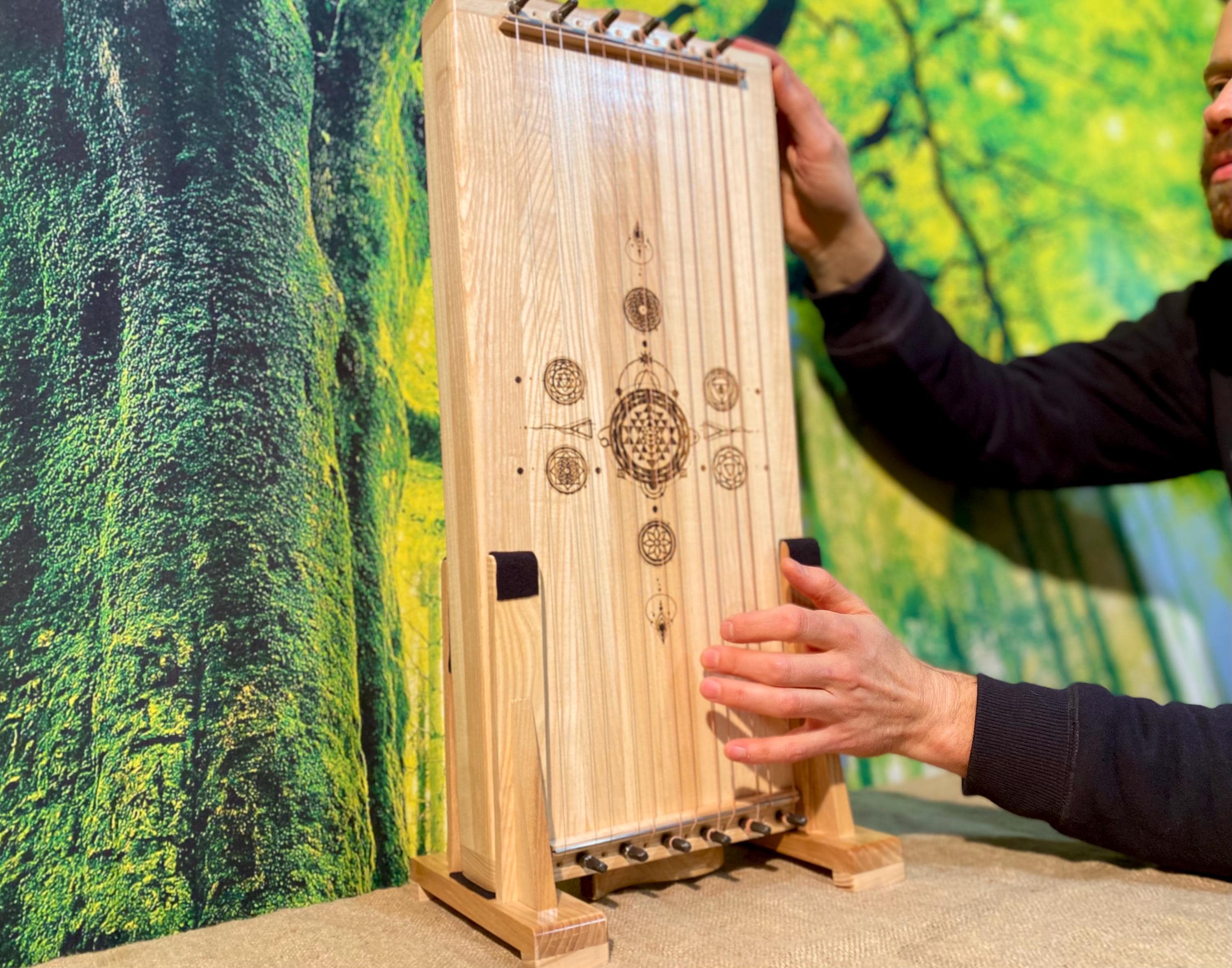 Stringed Stick Instrument Loud Rain Stick & Stringed Monochord in One : Ash Wood Stringed Sound ...